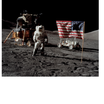 Astronauts Walking on Moon